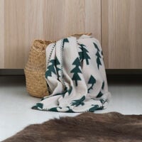 Winteria Kuusimetsä torkkupeitto 150x200 cm beige/vihreä